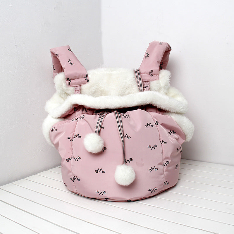 Winter Pet Carrier Backpack – Cozy Travel Companion for Cats & Small Dogs!