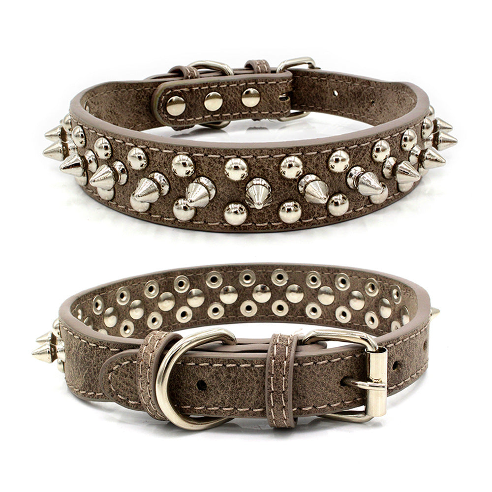 Adjustable Rivet Pet Collar for Dogs and Cats – Durable & Stylish Everyday Wear