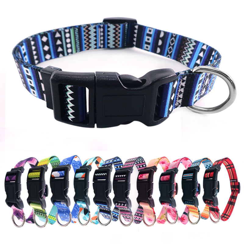 Bohemian Pet Collar for Dogs and Cats – Adjustable, Colorful & Comfortable Everyday Wear