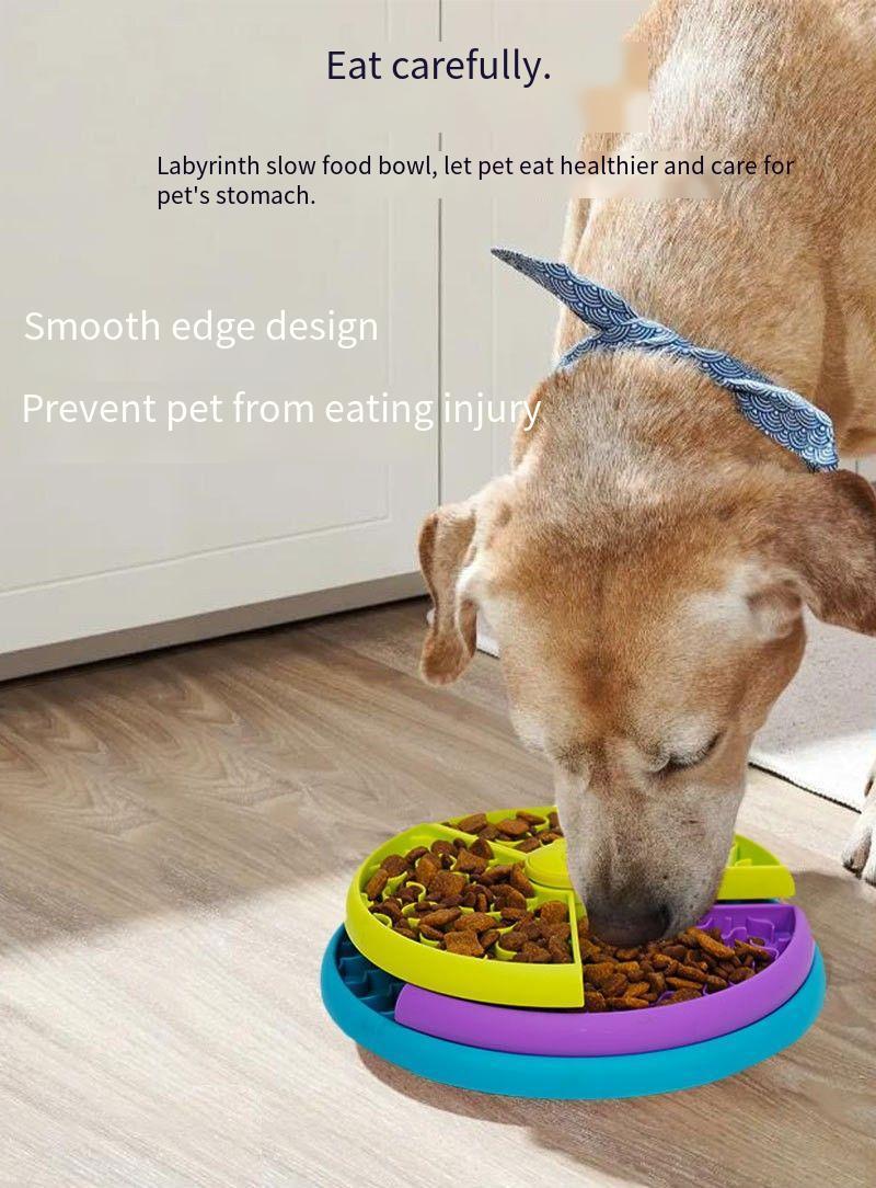 Rotating Puzzle Feeder Bowl – Slow, Safe & Fun Mealtimes for Pets!