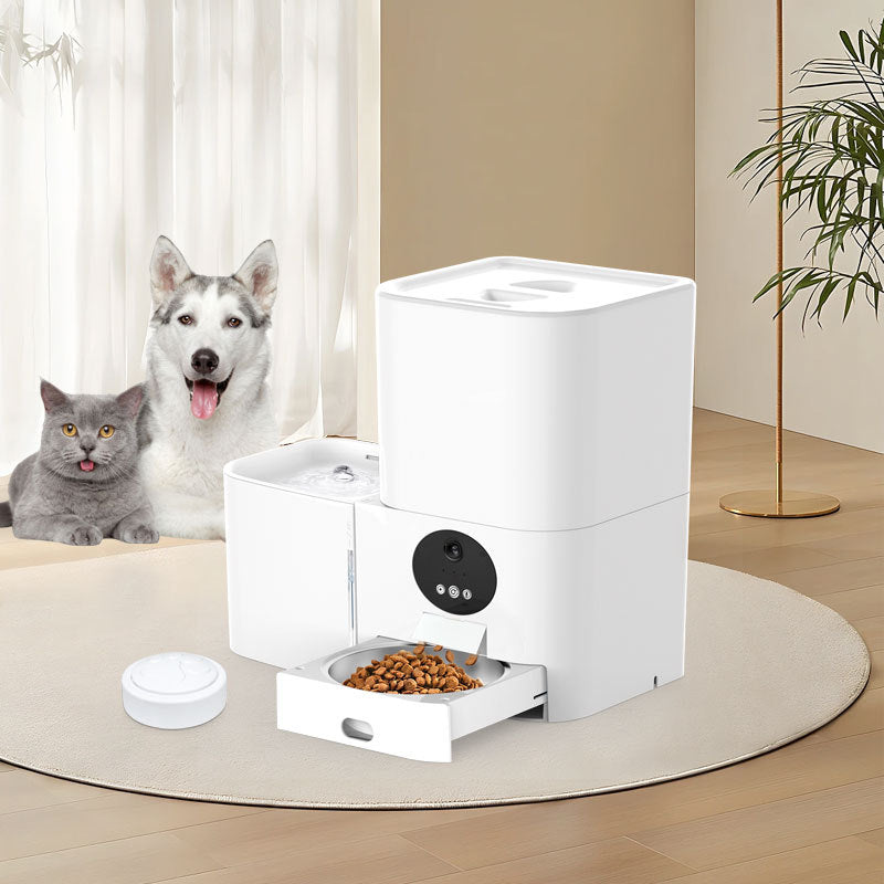 Smart WiFi Pet Feeder – Automatic Food & Water Dispenser with App Control for Dogs & Cats