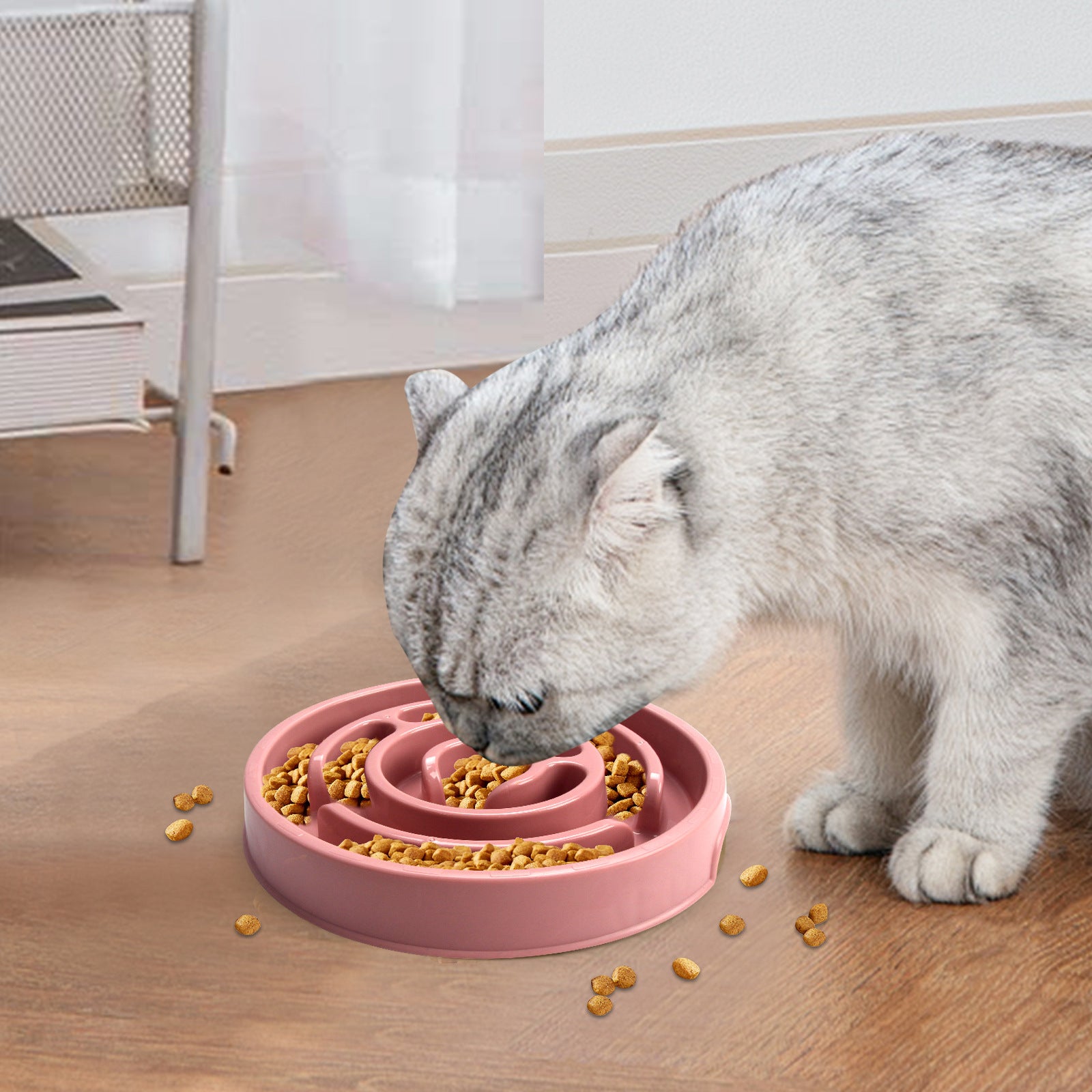 Ergonomic Slow Feeder Bowl – Safe, Comfy Mealtimes for Dogs & Cats!