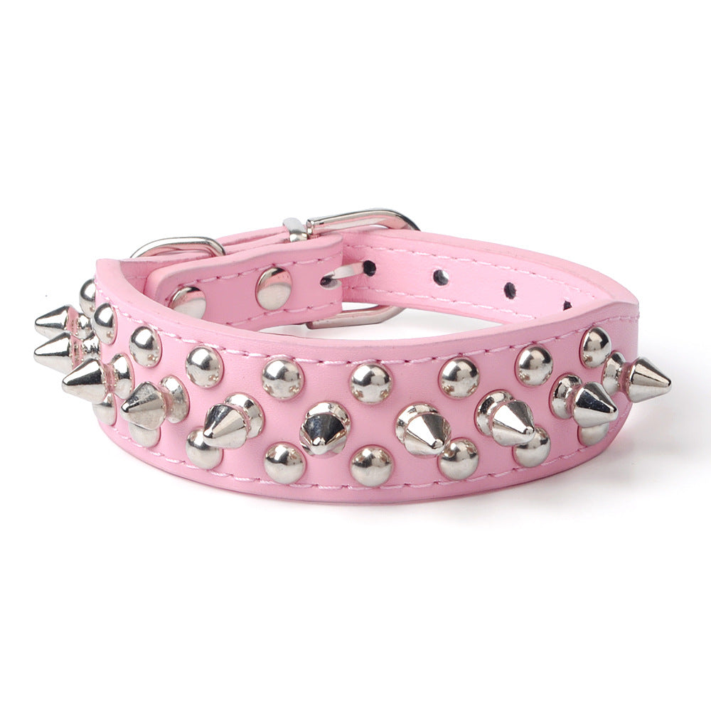 Adjustable Rivet Pet Collar for Dogs and Cats – Durable & Stylish Everyday Wear