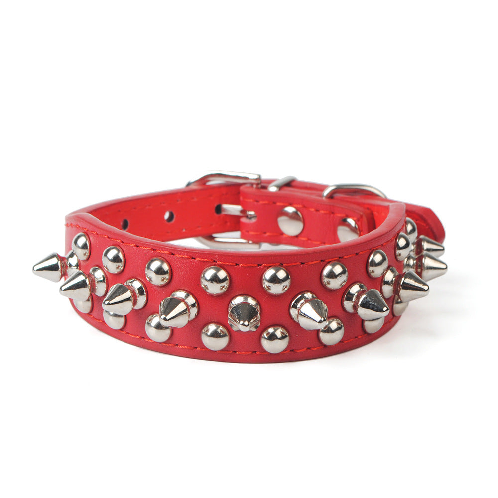 Adjustable Rivet Pet Collar for Dogs and Cats – Durable & Stylish Everyday Wear