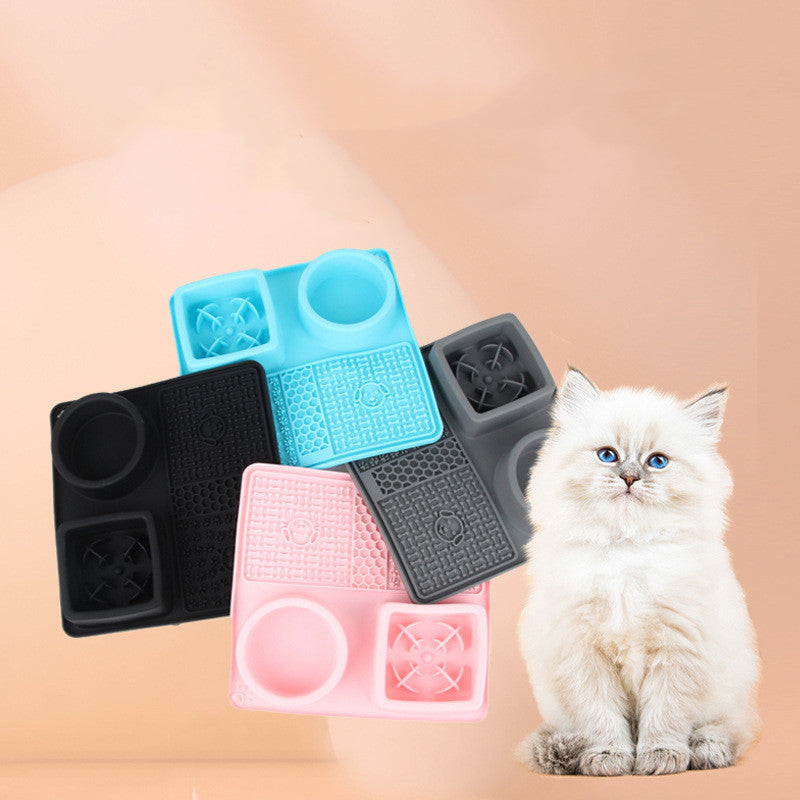 Multifunctional Pet Licking Mat & Slow Bowl – Slow‑Feed, Anxiety‑Relief & Non‑Slip Feeding Set for Dogs & Cats
