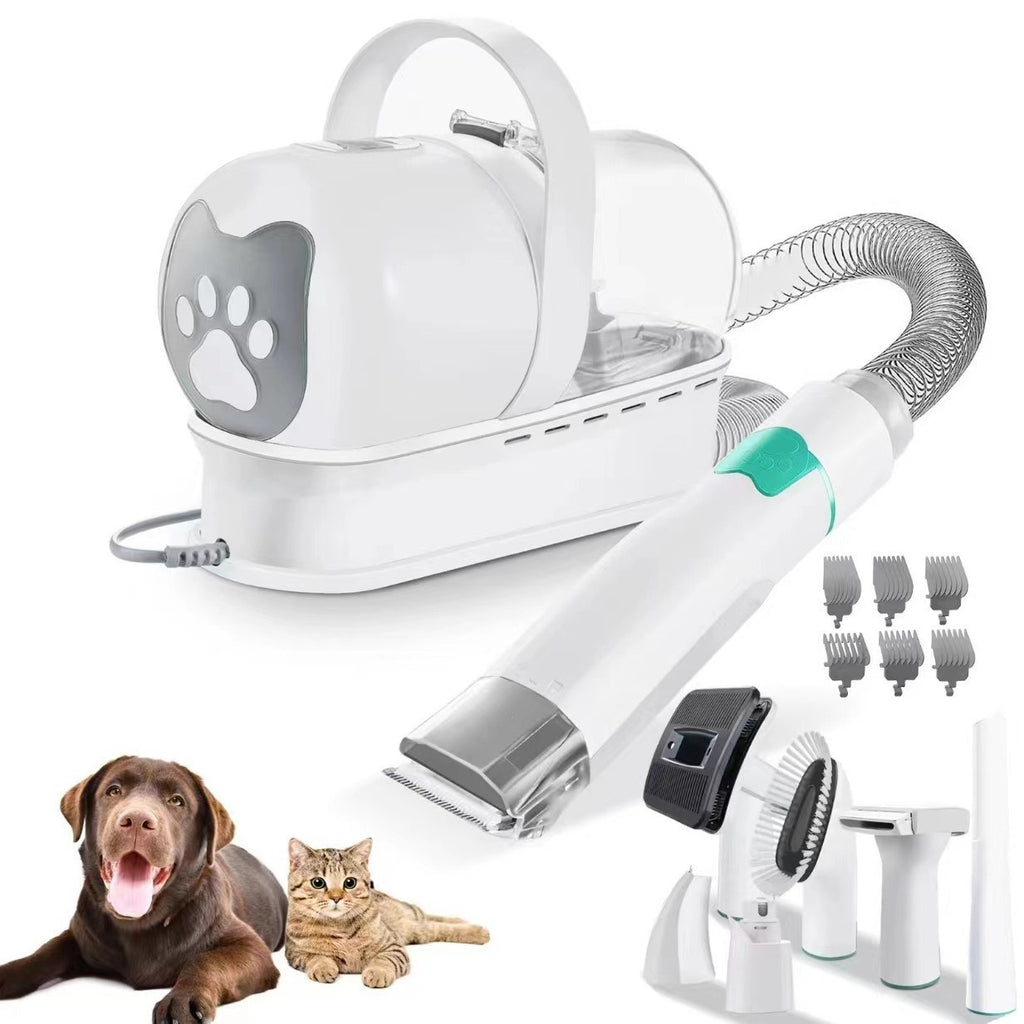 7-in-1 Pet Grooming Vacuum Kit – Trim, De-Shed & Clean Without the Mess!