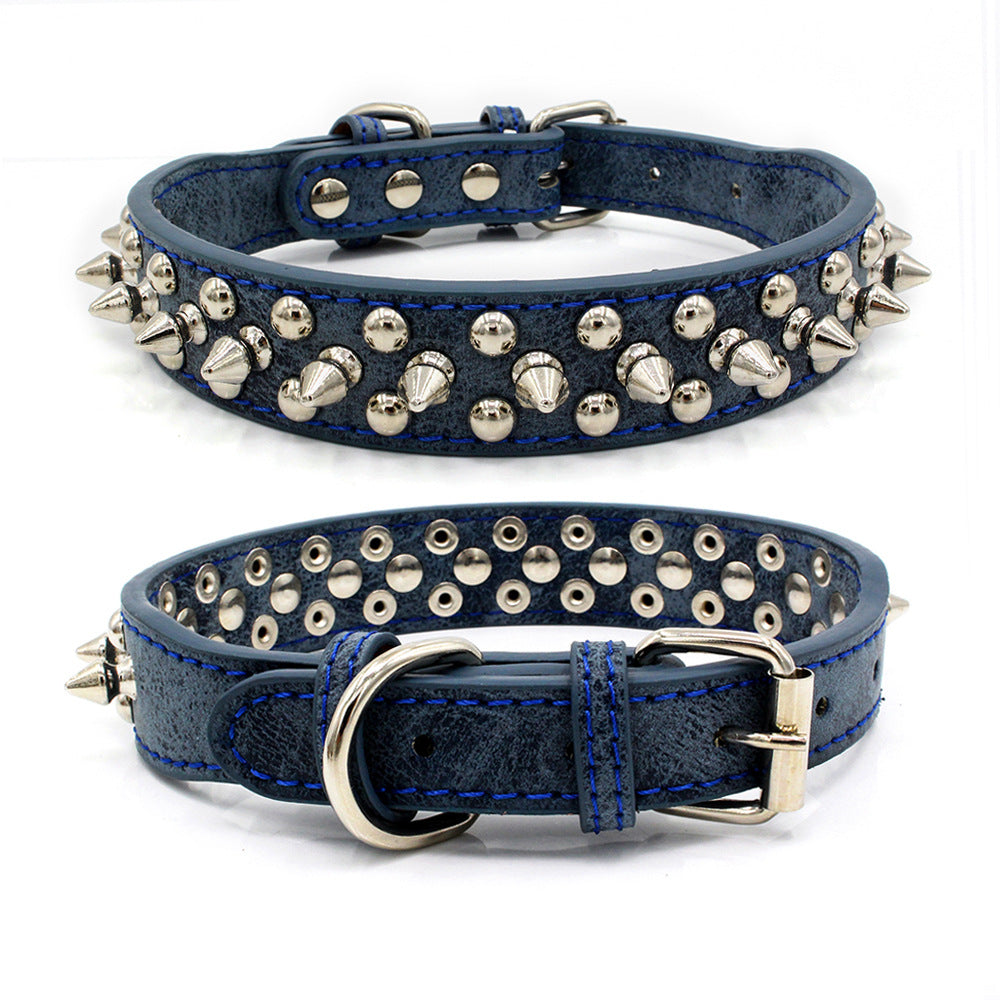 Adjustable Rivet Pet Collar for Dogs and Cats – Durable & Stylish Everyday Wear