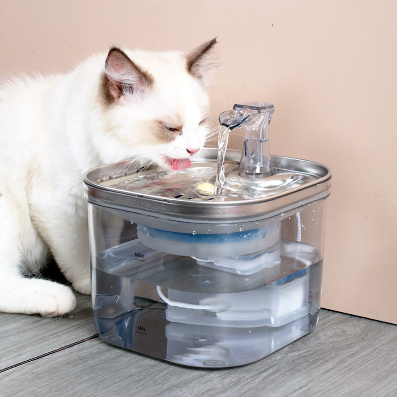 Smart Pet Water Fountain – Stainless Steel, Automatic Fresh Flow & Ultra‑Quiet Hydration for Dogs & Cats