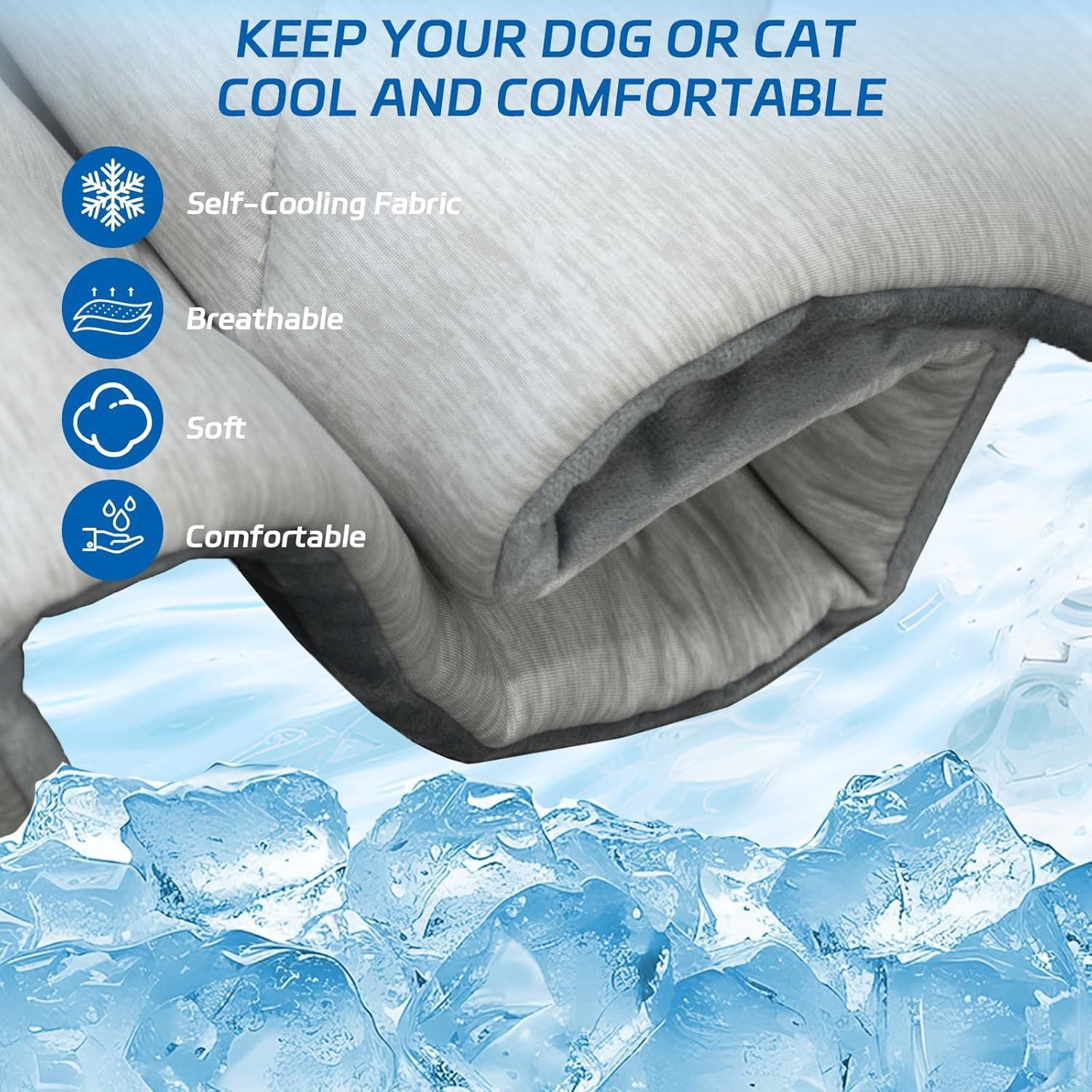 Portable Pet Cooling Blanket – Lightweight, Breathable & Heat‑Relief Mat for Dogs & Cats