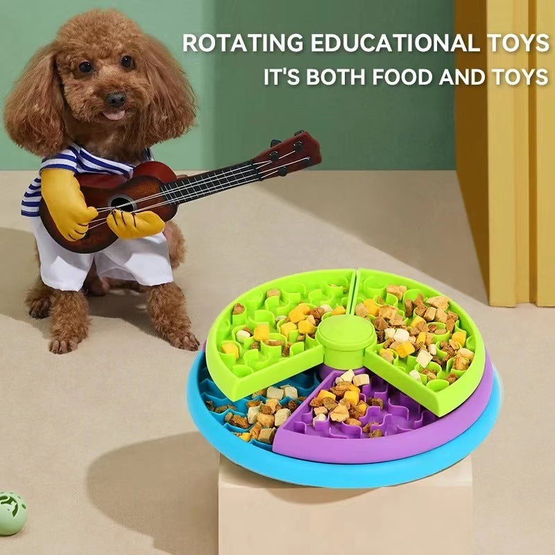 Rotating Puzzle Feeder Bowl – Slow, Safe & Fun Mealtimes for Pets!