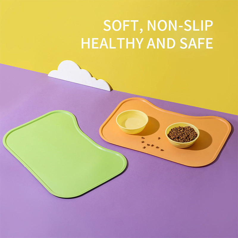 Waterproof Pet Feeding Mat for Dogs and Cats – Non-Slip, Raised-Edge & Easy-to-Clean