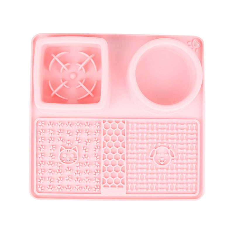 Multifunctional Pet Licking Mat & Slow Bowl – Slow‑Feed, Anxiety‑Relief & Non‑Slip Feeding Set for Dogs & Cats